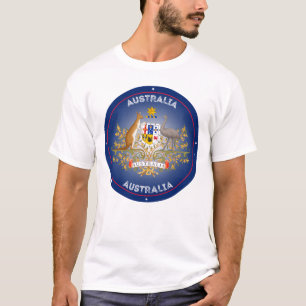 Australia Coat of Arms Circle Shape T-Shirt
