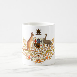australia coat of arms coffee mug