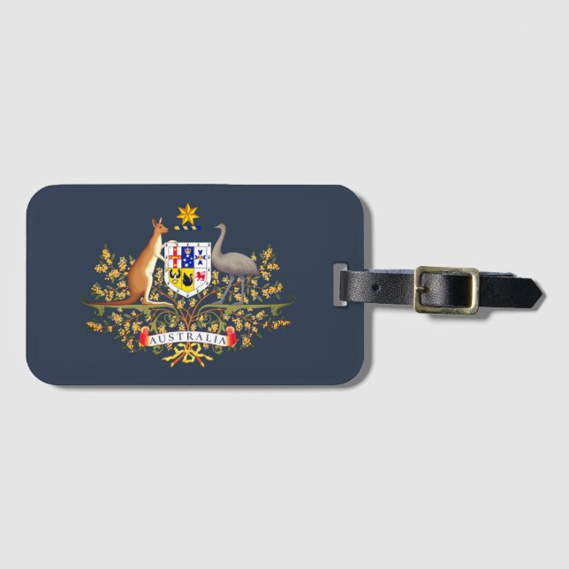 Australia Coat of Arms Luggage Tag (Front Horizontal)