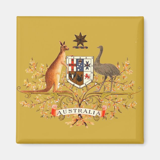 australia coat of arms magnet (Front)