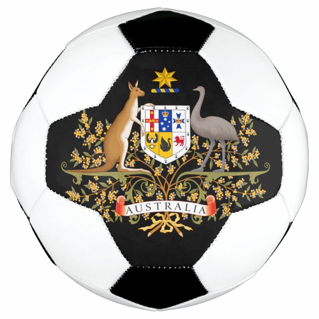 australia coat of arms soccer ball (Front)