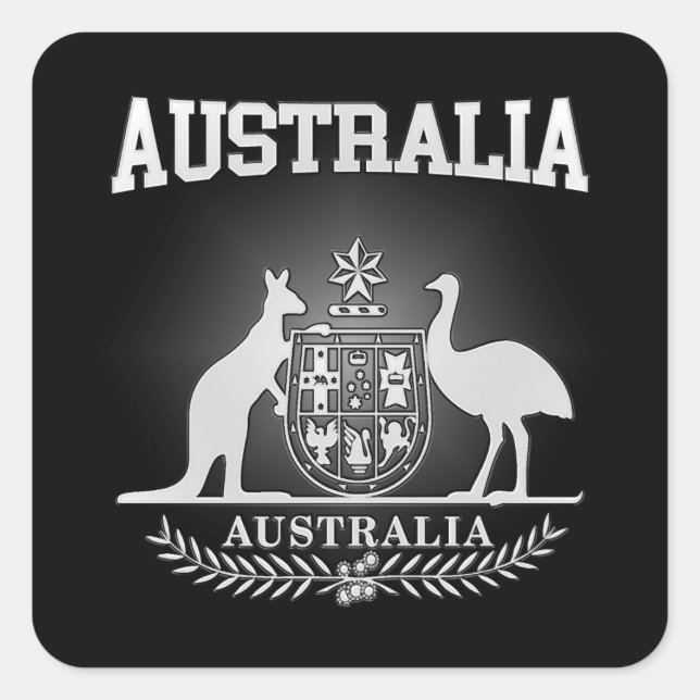 Australia Coat of Arms Square Sticker (Front)