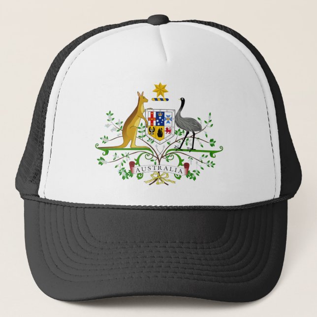 Australia Coat Of Arms Trucker Hat (Front)