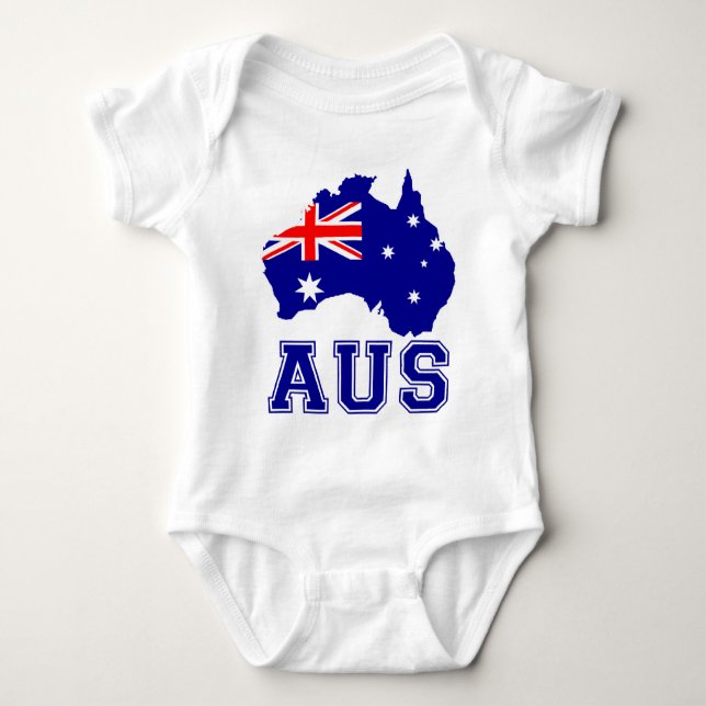 Australia Continent Baby Bodysuit (Front)