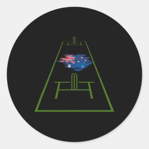 Australia Cricket Jersey Yellow Cricket Australia  Classic Round Sticker