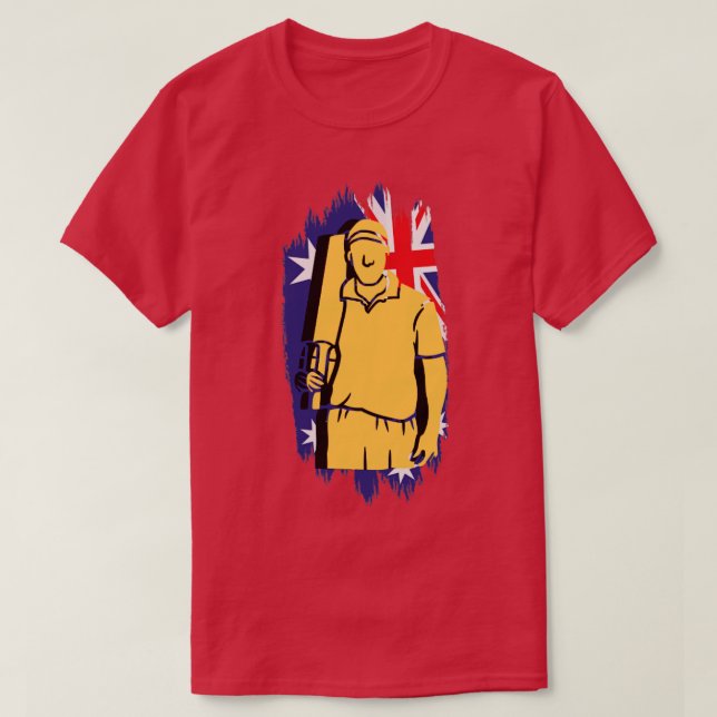 Australia cricket player T-Shirt (Design Front)