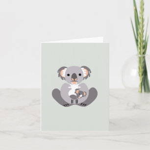 Australia- Cuddly KOALA - Wildlife - Nature Green Card