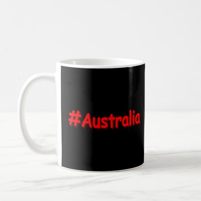 "#Australia" Cute Design. Buy Now Coffee Mug (Left)