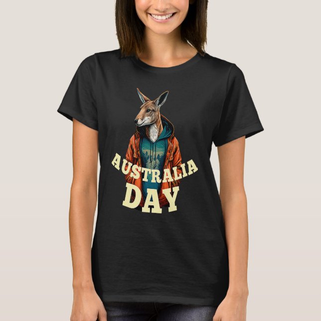 Australia Day   Australian Kangaroo Vintage T-Shirt (Front)