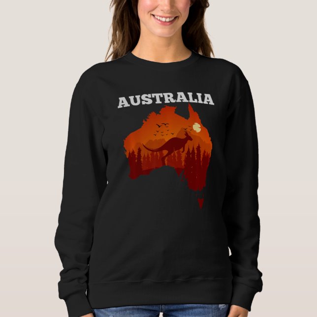 Australia Day   Australian Map Flag Patriotic  1 Sweatshirt (Front)