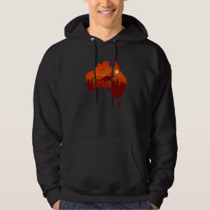 Australia Day  Australian Map Flag Patriotic 2 Hoodie