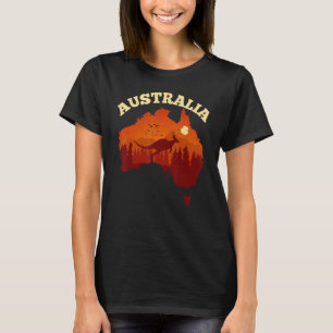 Australia Day Australian Map Flag Patriotic 2 T-Shirt