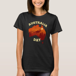 Australia Day Australian Map Flag Patriotic T-Shirt