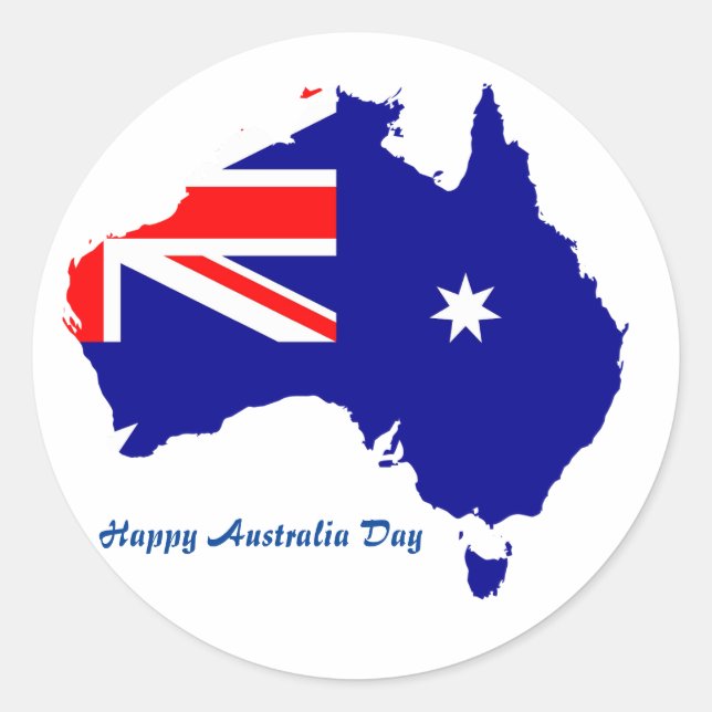  Australia Day Classic Round Sticker (Front)