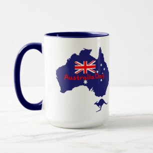Australia Day Flag Map Mug