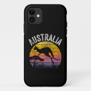 Australia Day Funny Australian Kangaroo Vintage Case-Mate iPhone Case