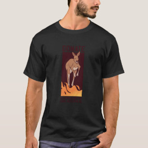 Australia Day Kangaroo Australian Retro Heritage P T-Shirt