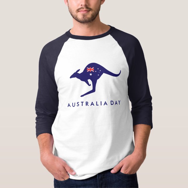 AUSTRALIA DAY KANGAROO FLAG TSHIRT (Front)