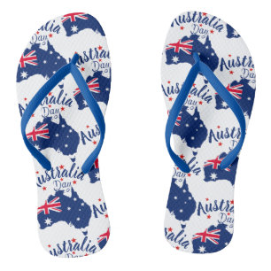 Australia Day Red Blue and White Jandals