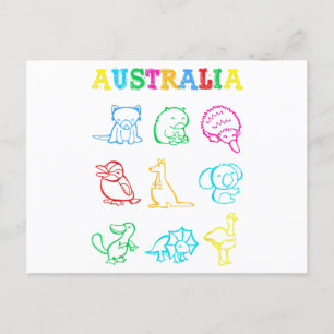 Australia Day Toddler Shirt Funny Animals Australi Holiday Postcard