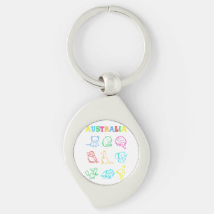 Australia Day Toddler Shirt Funny Animals Australi Key Ring