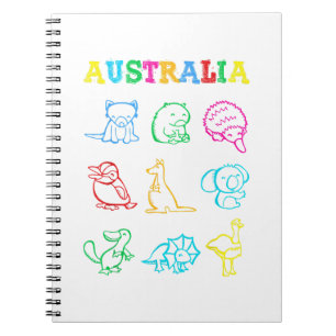 Australia Day Toddler Shirt Funny Animals Australi Notebook