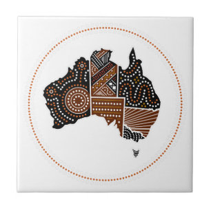 Australia dotted map tile