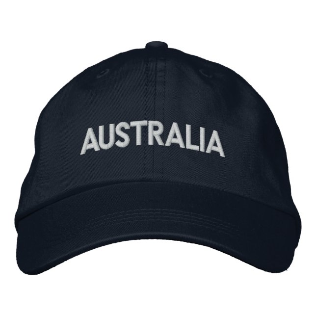 AUSTRALIA Downunder Patriotic Design Embroidered Hat (Front)