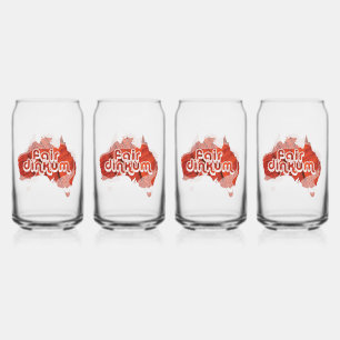 AUSTRALIA FAIR DINKUM BBQ CAN GLASS