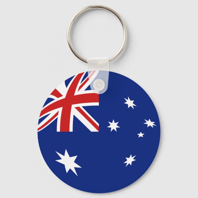 Australia Fisheye Flag Keychain (Front)