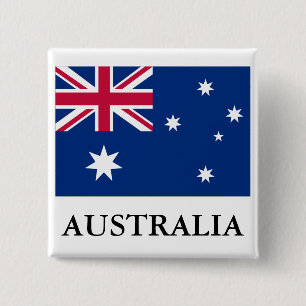 Australia Flag 15 Cm Square Badge