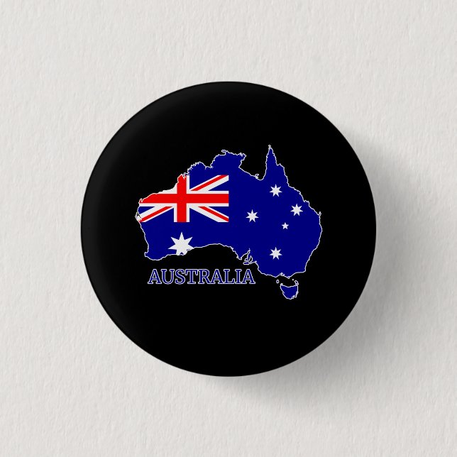 Australia Flag 3 Cm Round Badge (Front)
