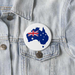 Australia flag 7.5 cm round badge