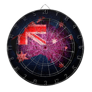 Australia Flag and Map #3 Dartboard