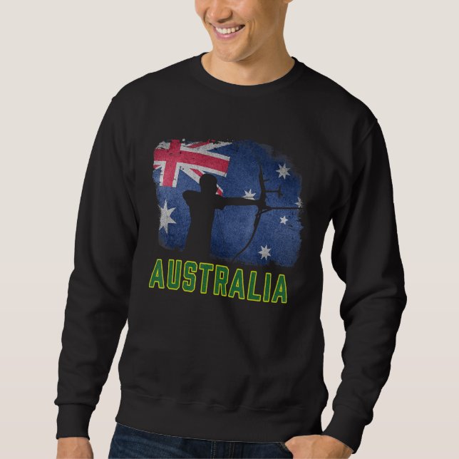 Australia Flag Aussie Archery Team Australian Arch Sweatshirt (Front)