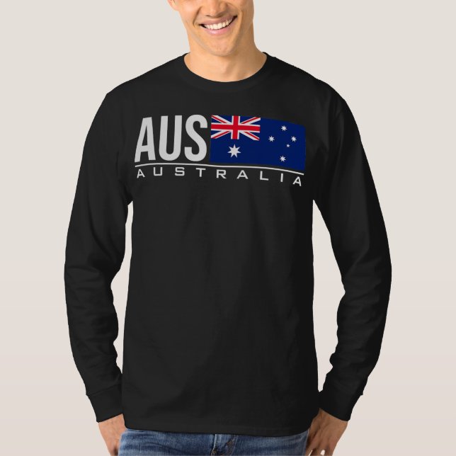AUSTRALIA FLAG AUSTRALIAN COUNTRY CODE AUS SPORTS T-Shirt (Front)