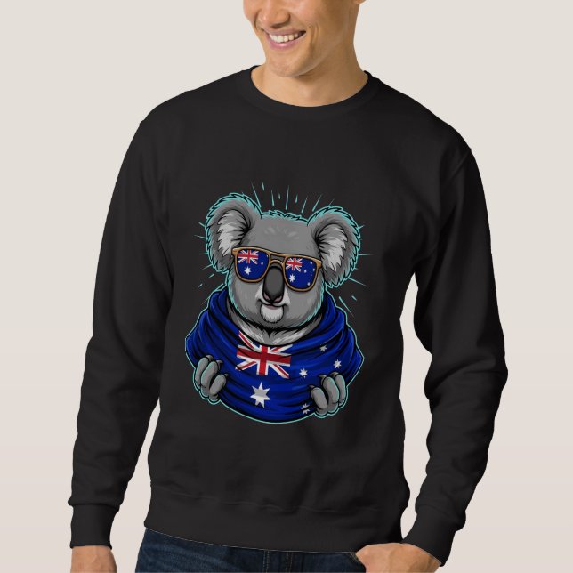 Australia Flag Australian Koala Sweatshirt (Front)