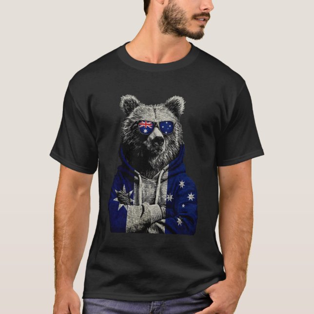 Australia Flag Australian Roots T-Shirt (Front)