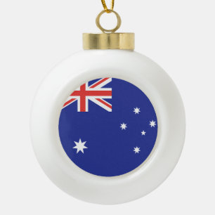 Australia Flag Ceramic Ball Christmas Ornament