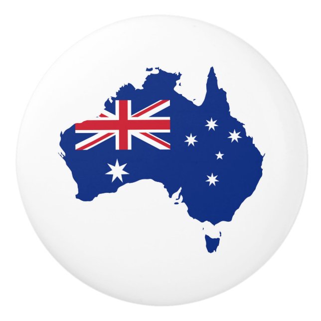 Australia flag ceramic knob (Front)
