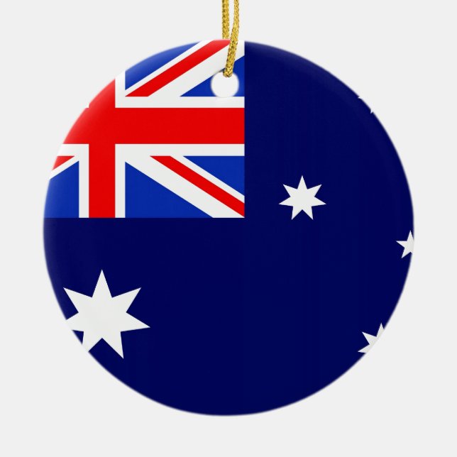Australia Flag Ceramic Tree Decoration (Front)