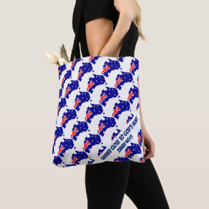 AUSTRALIA FLAG   Christian Scripture CUSTOM Tote Bag