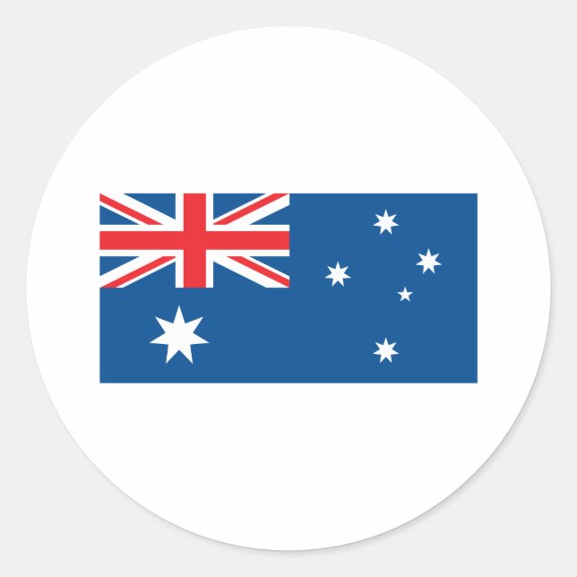 Australia Flag Classic Round Sticker (Front)