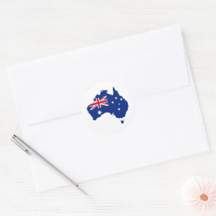 Australia flag classic round sticker