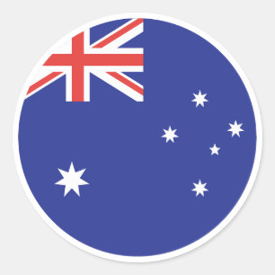 Australia Flag Classic Round Sticker