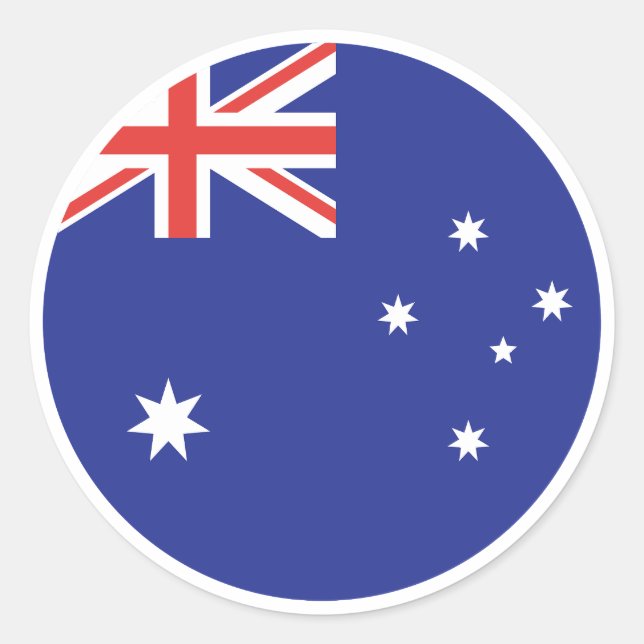 Australia Flag Classic Round Sticker (Front)