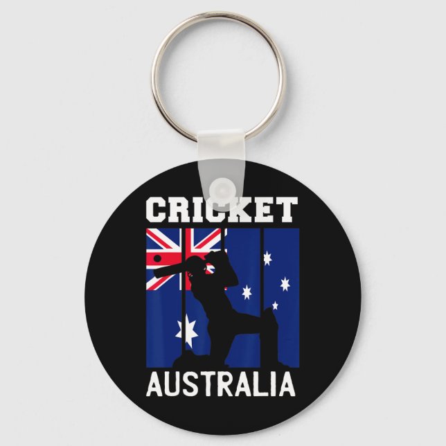 Australia Flag Cricket Fans Player Coach Australia Key Ring (Front)