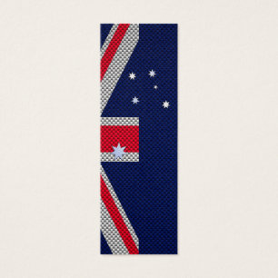 Australia Flag Design in Carbon Fiber Chrome Style