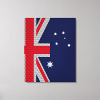 Australia Flag Design in Carbon Fibre Chrome Style