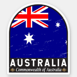 Australia Flag Emblem Distressed Vintage